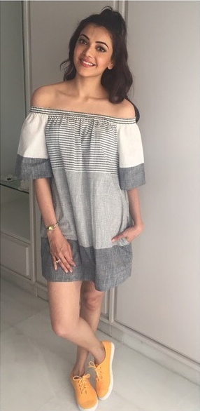 Kajal Aggarwal clicked during 'Do Lafzon Ki Kahani' Promotions