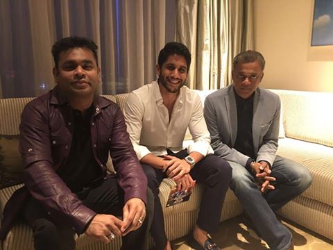 Naga Chaitanya, AR Rahman and Gautham Menon at Sahasam Swasaga Sagipo Audio Launch