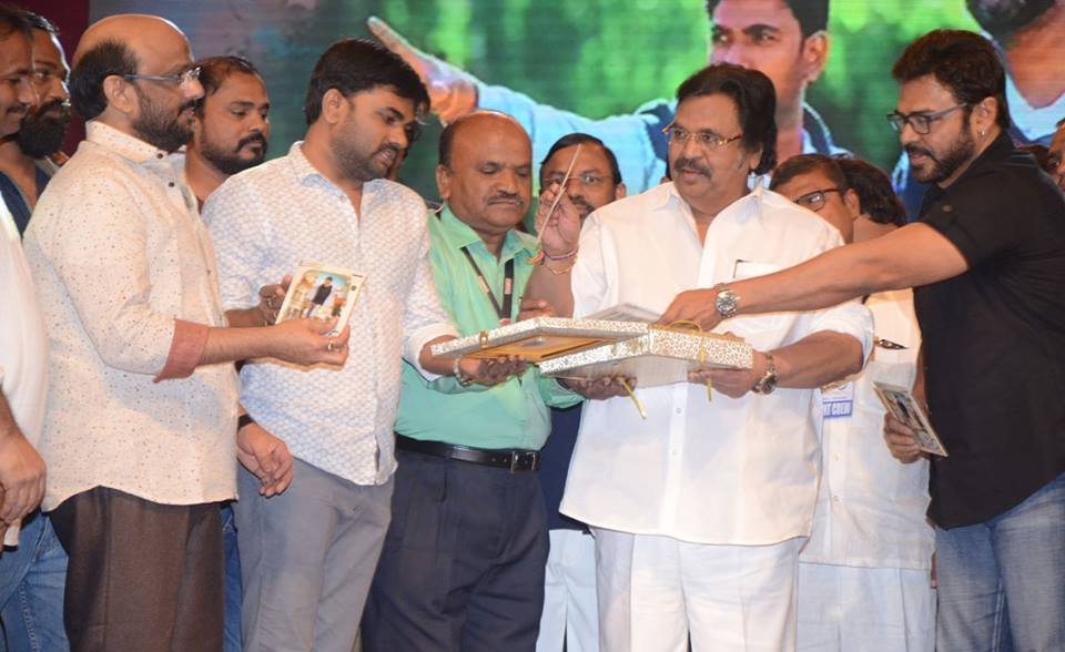 Venkatesh, Ghibran and director Maruthi at Babu Bangaram Audio Launch Stills