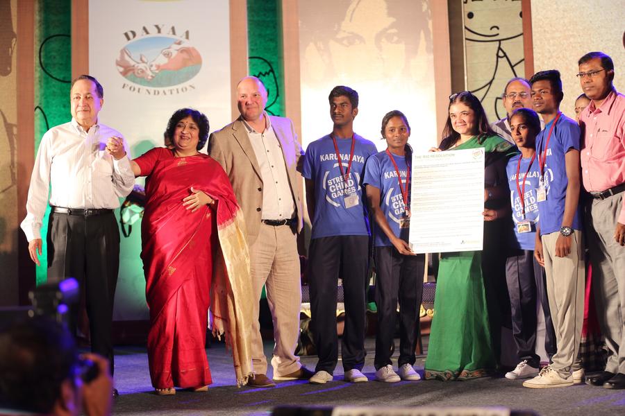 Stills from Latha RajiniKanth's Daya Foundations Project Abhayam