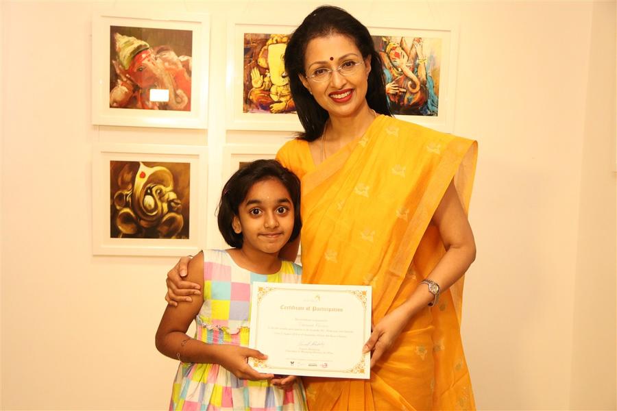 The participants of Ganesh 365 art exhibition were honoured by Gautami