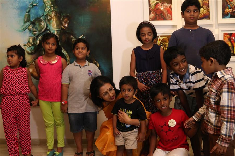 The participants of Ganesh 365 art exhibition were honoured by Gautami