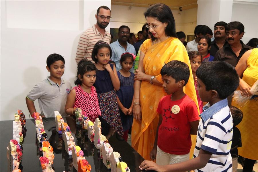 The participants of Ganesh 365 art exhibition were honoured by Gautami