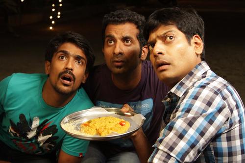 Moone Moonu Varthai Tamil Movie Stills | Arjun Chidambaram, Nithin Sathya