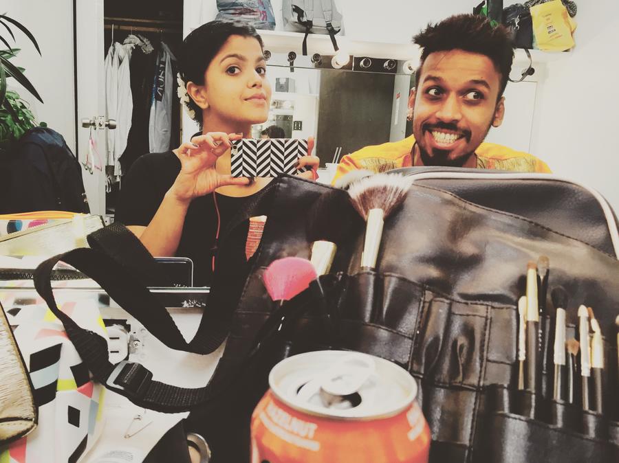 Pooja Devariya and Mathivanan Rajendran Hollywood Journey Stills