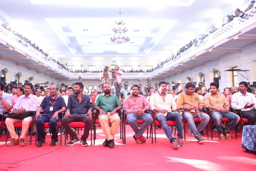 Maaveeran Kittu Teaser Launch Stills | Vishnu Vishal, R. Parthipan, Suseenthiran, Pa Ranjith, Samuthirakani