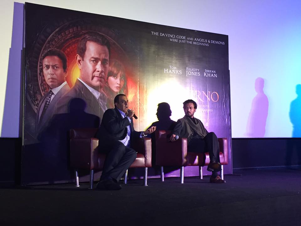 Actor Irrfan Khan launched a special trailer of "Inferno" in Delhi