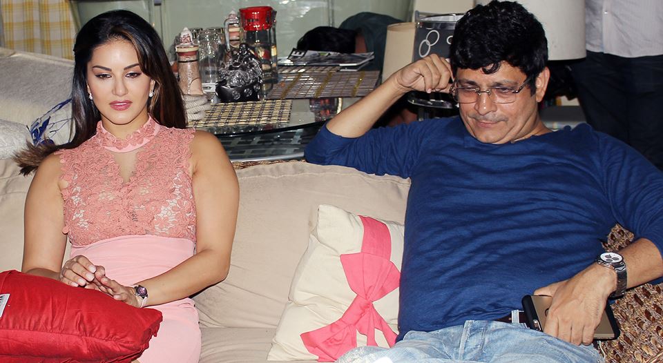Beiimaan Love behind the scene stills | Sunny Leone and director Rajeev Chaudhari
