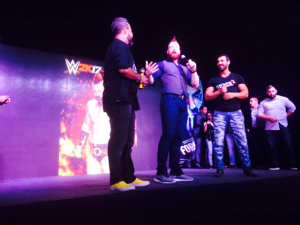 WWE Wrestler Sheamus and Actor John Abraham At Force 2 Promotion event