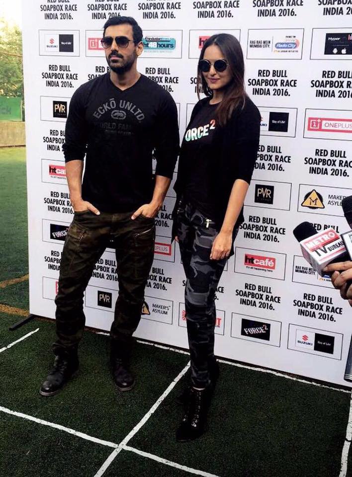 Force 2 : John Abraham, Sonakshi Sinha attend the annual Red Bull Soapbox Race