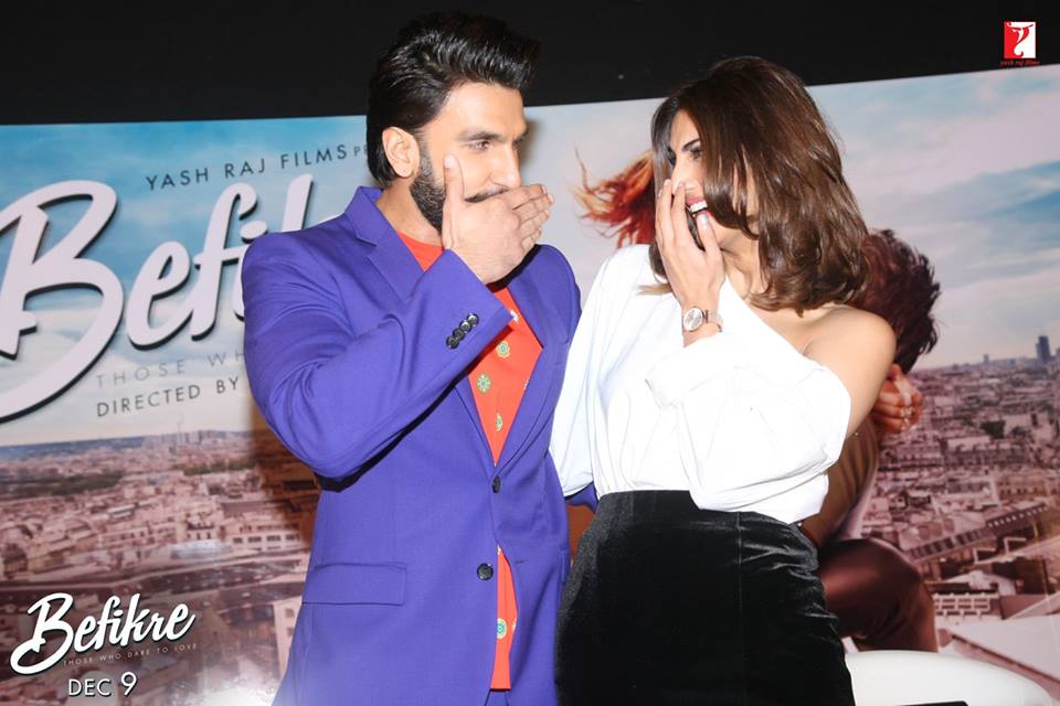 Ranveer Singh & Vaani Kapoor at the You And Me song launch from 'Befikre'