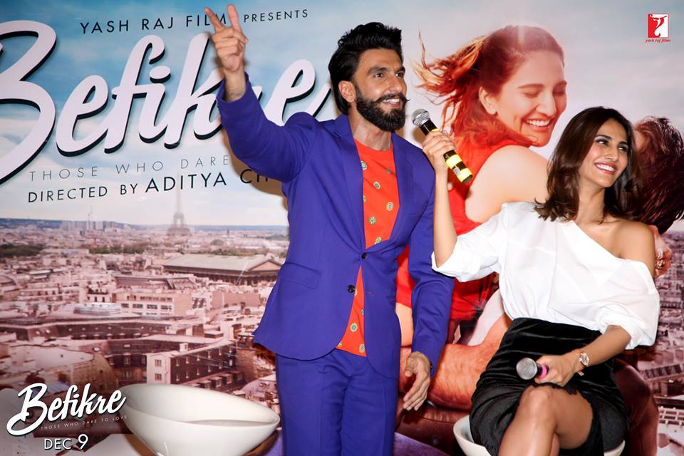 Ranveer Singh & Vaani Kapoor at the You And Me song launch from 'Befikre'