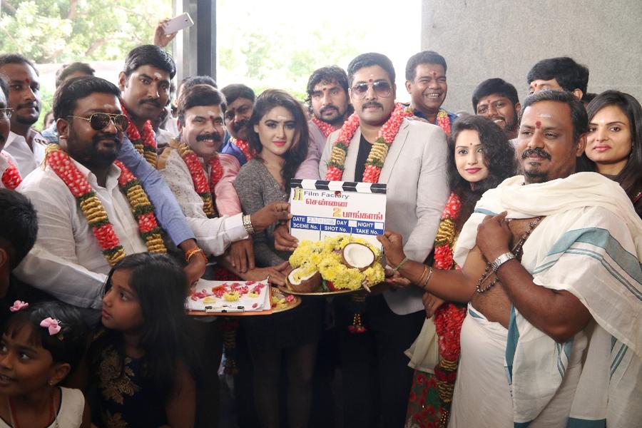 Chennai 2 Bangkok Movie Pooja Stills | Jai Akash, Ashvin Raja, Yazhini, Sony Charishta, Srinivasan, Music Director U. K. Murali, Ponnambalam
