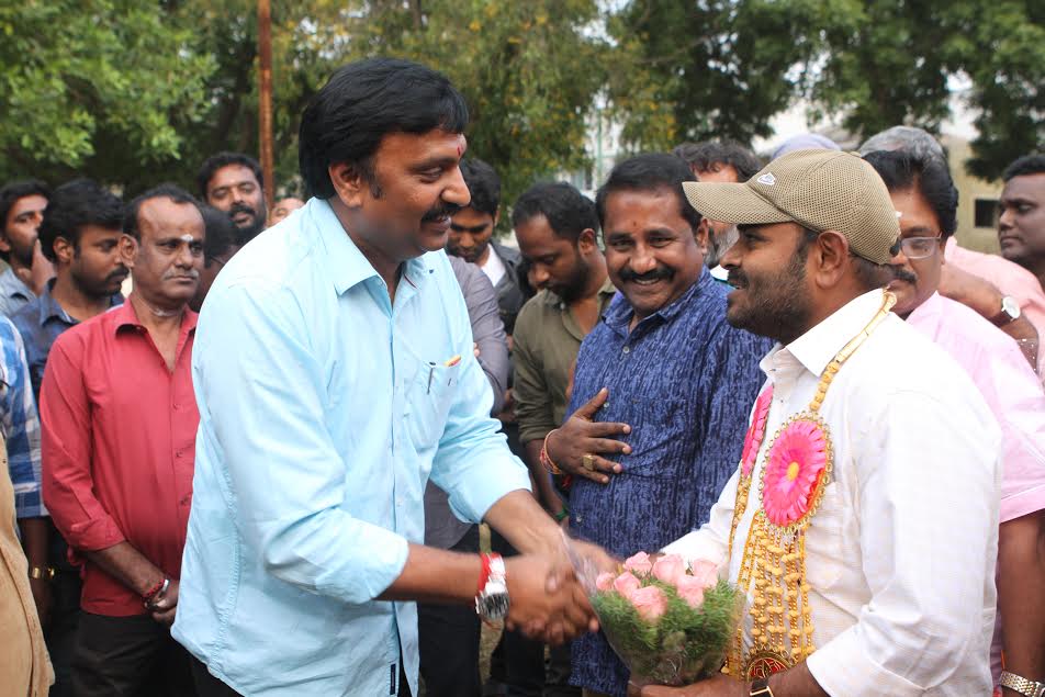Director Bharathan at Bairavaa Movie Wrap Up Stills