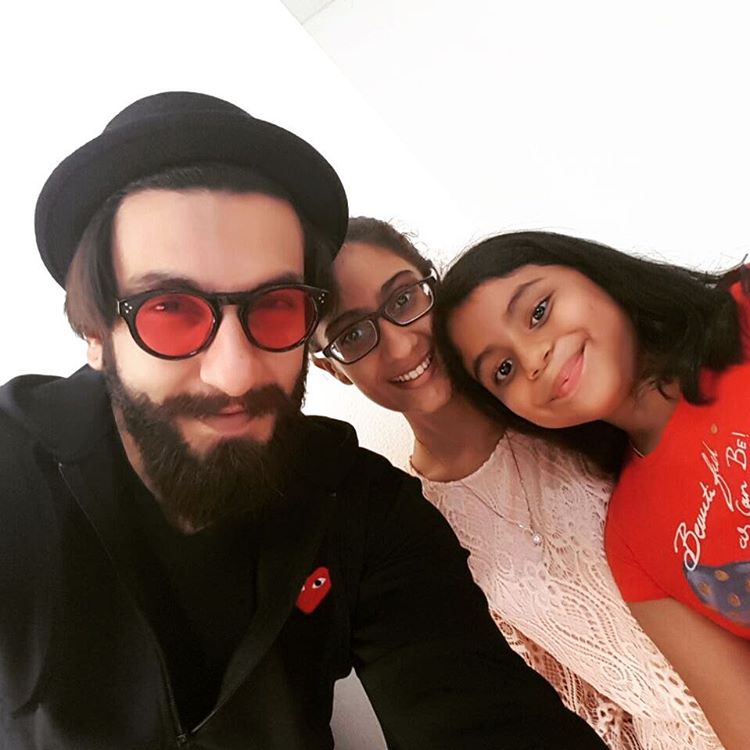 Ranveer Singh with Sushmita Sen's daughters Renee and Alisah