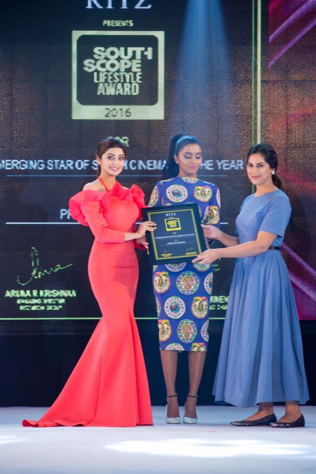Pranitha Subhash At South Scope Lifestyle Awards 2016