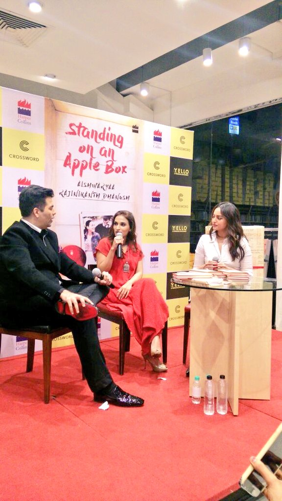 Karan Johar, Sonakshi At Aishwarya R. Dhanush's Debut Book Launch