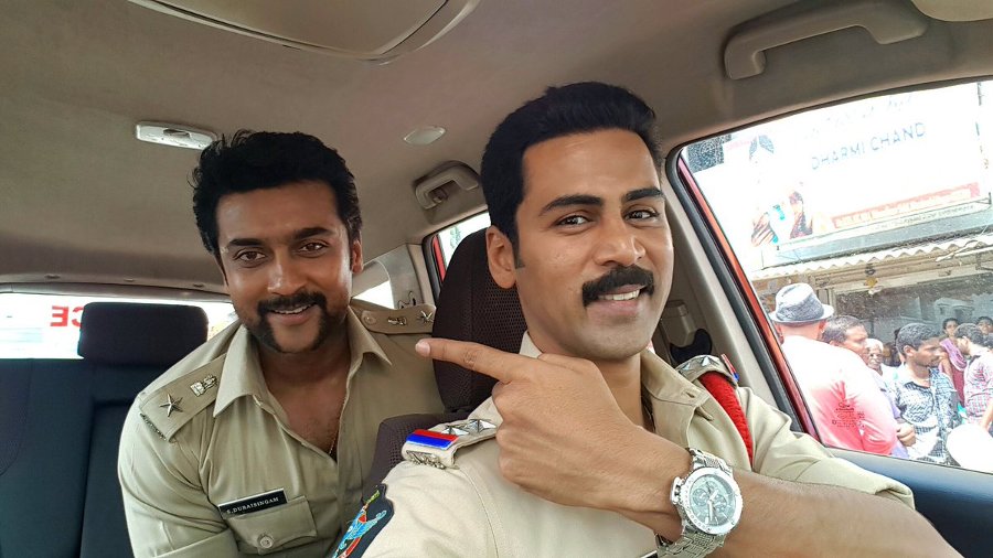 Suriya, Krish on the sets of S3 aka Singam 3