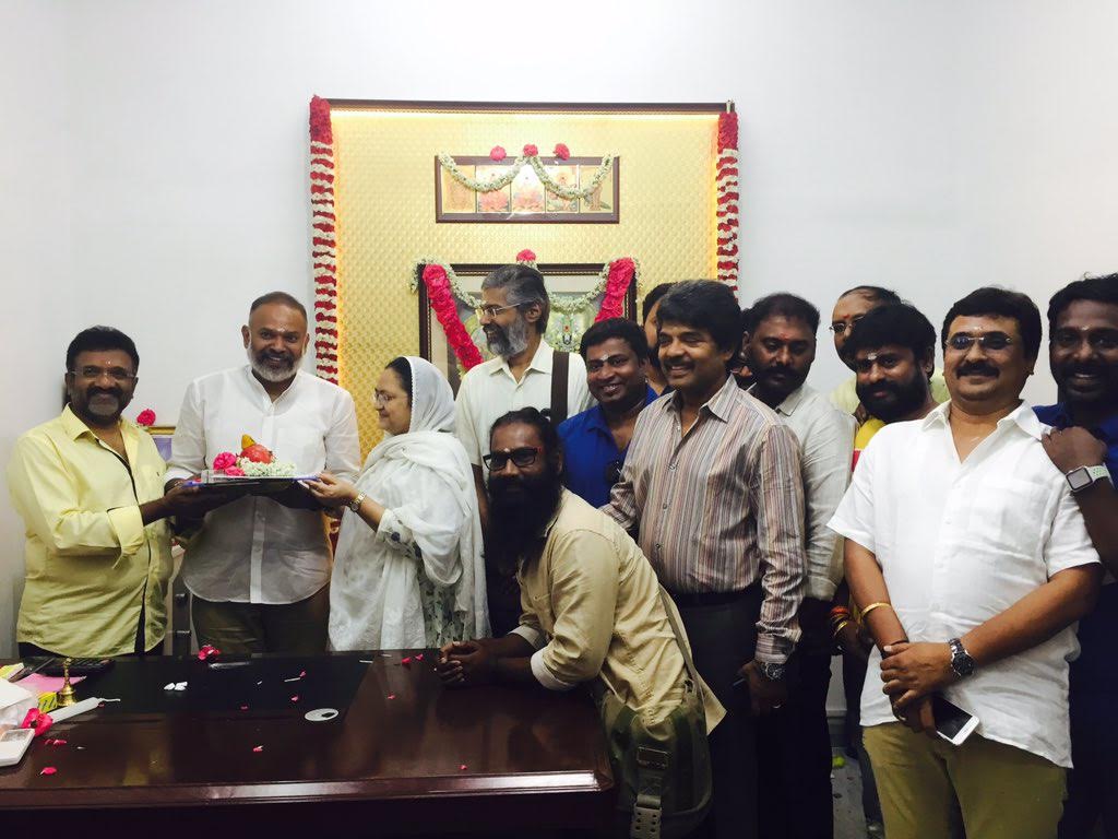 Amma Creations T Siva and Venkat Prabhu's next kick started with Pooja