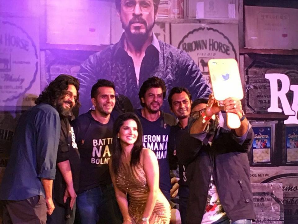 Shah Rukh Khan, Sunny Leone and Nawazuddin Siddiqui At Raees Success Party
