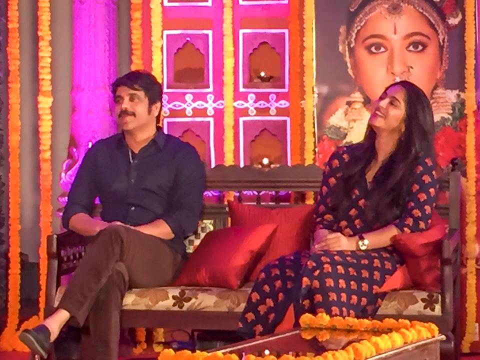 Akkineni Nagarjuna, Anushka Shetty in the media interaction of film Om Namo Venkatesaya