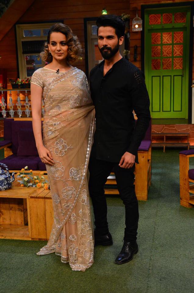 Shahid Kapoor and Kangana Ranaut promote Rangoon on The Kapil Sharma Show