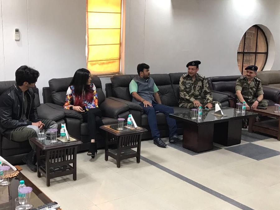 Vidyut Jammwal, Adah Sharma meets the CISF in SSG Centre in Delhi