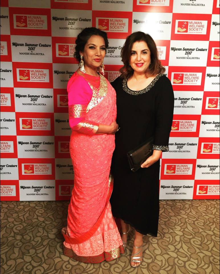 Farah Khan, Shabana Azmi at Mijwan Summer 2017 Fashion show