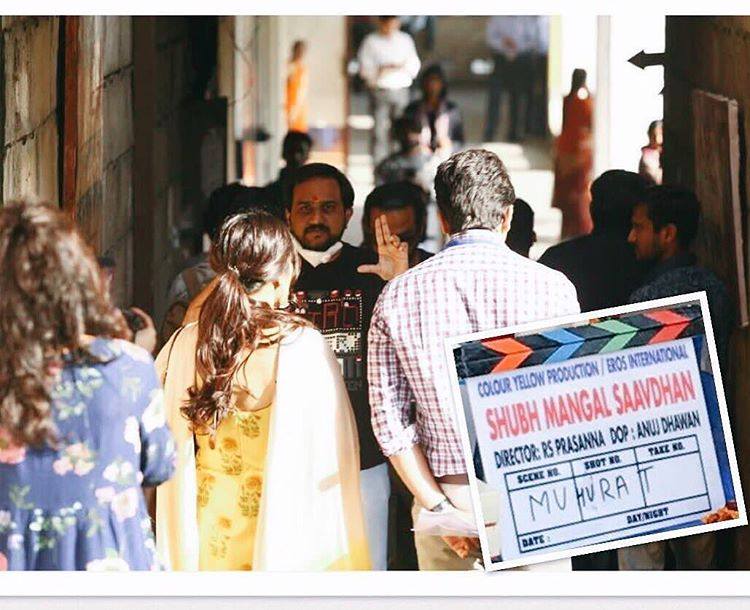 Shubh Mangal Savdhan Movie Working Still