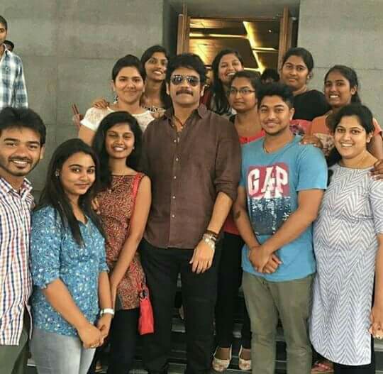 Ever stylish Akkineni Nagarjuna from the sets of Raju Gari Gadhi 2