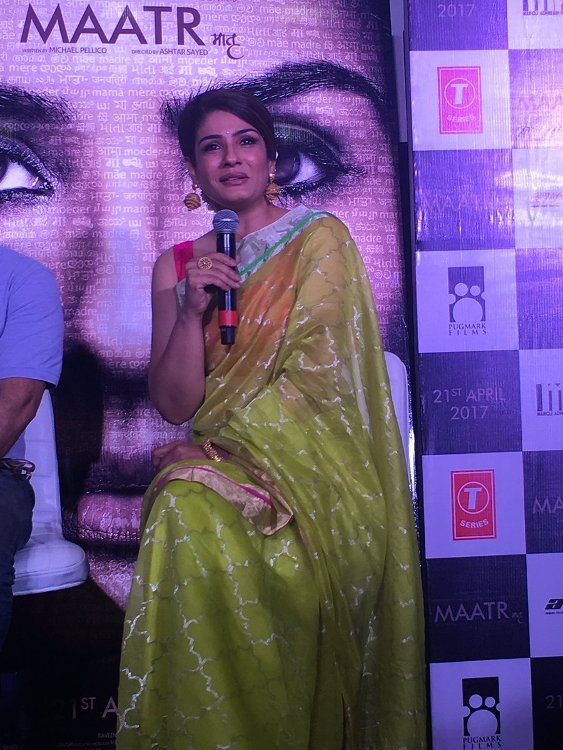 Beautiful Raveena Tandon At The Trailer Launch Of Maatr