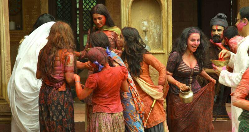 Flora Saini, Pallavi Sharda, Gauahar Khan and Priyanka Setia working stills from Begum Jaan