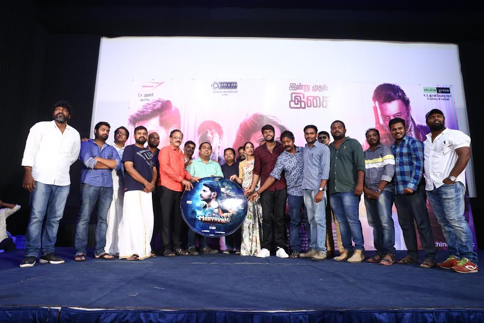 Maayavan Audio Launch and Press Meet Stills | Sundeep Kishan, Lavanya Tripathi, Director C. V. Kumar, Music Director Ghibran, Bagavathi Perumal, Mime Gopi, Daniel Balaji