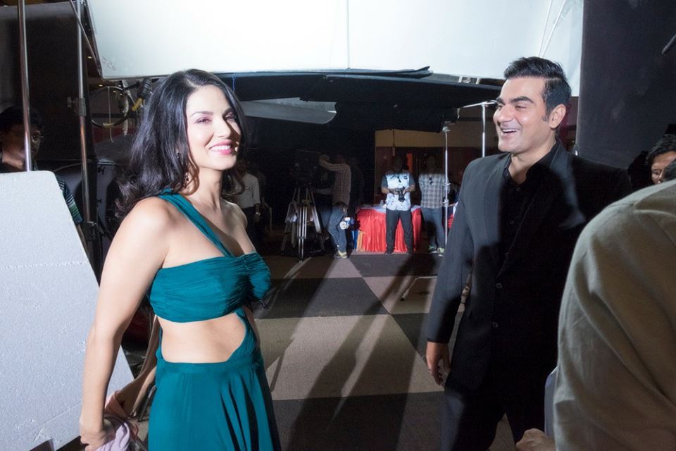 Arbaaz Khan, Sunny Leone On The Sets Of Tera Intezaar