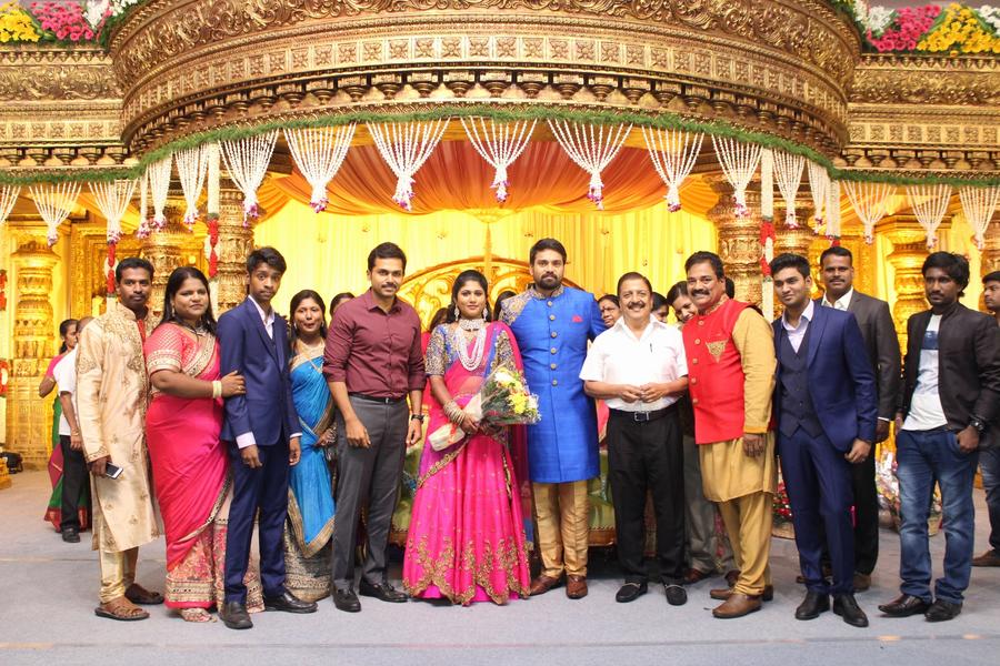 Sivakumar, Karthi at FEFSI Vijayan Master Son's Wedding Reception