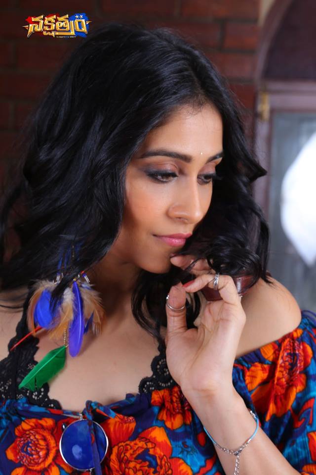 Regina Cassandra on the sets of Nakshatram Movie