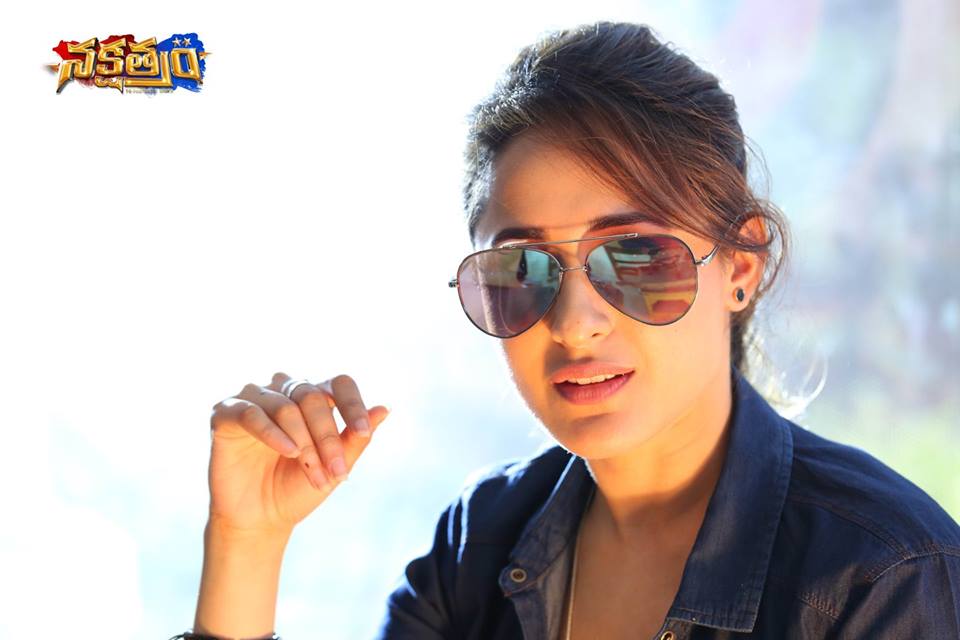 Pragya Jaiswal on the sets of Nakshatram Movie