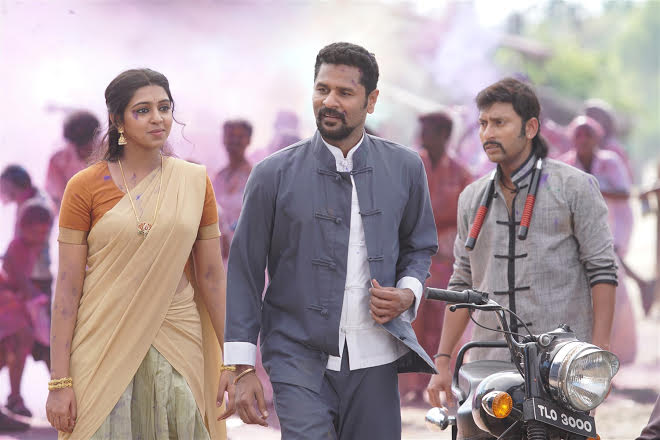 New stills of Prabhu Deva, Lakshmi Menon and RJ Balaji from Yung Mung Sung movie 