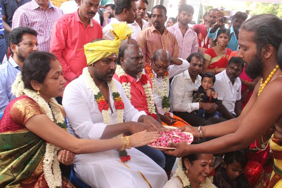 Raghava Lawrence Open Temple for His Living Mother Stills