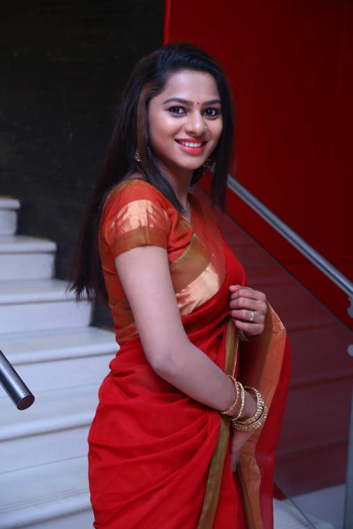 Actress Delna Davis At Kurangu Bommai Movie Audio Launch