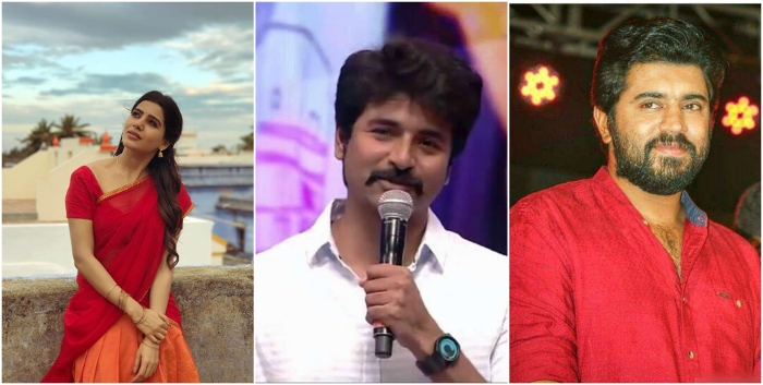Samantha Sivakarthikeyan and Nivin Pauly are standing with Sigai