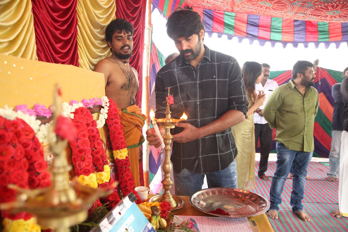 GajiniKanth new movie launch stills.  