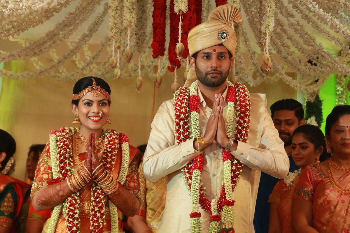 Marriage stills of Actor Aadhav Kannadasan.           