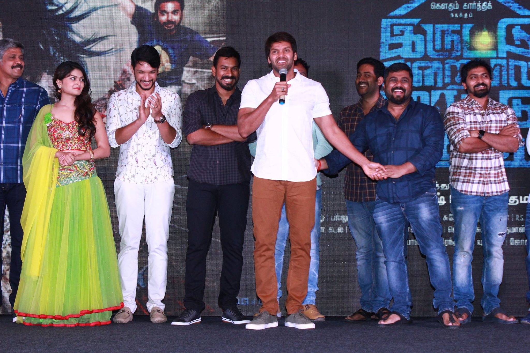 Iruttu Arayil Murattu Kuthu Second Single Launch Press Meet Stills.