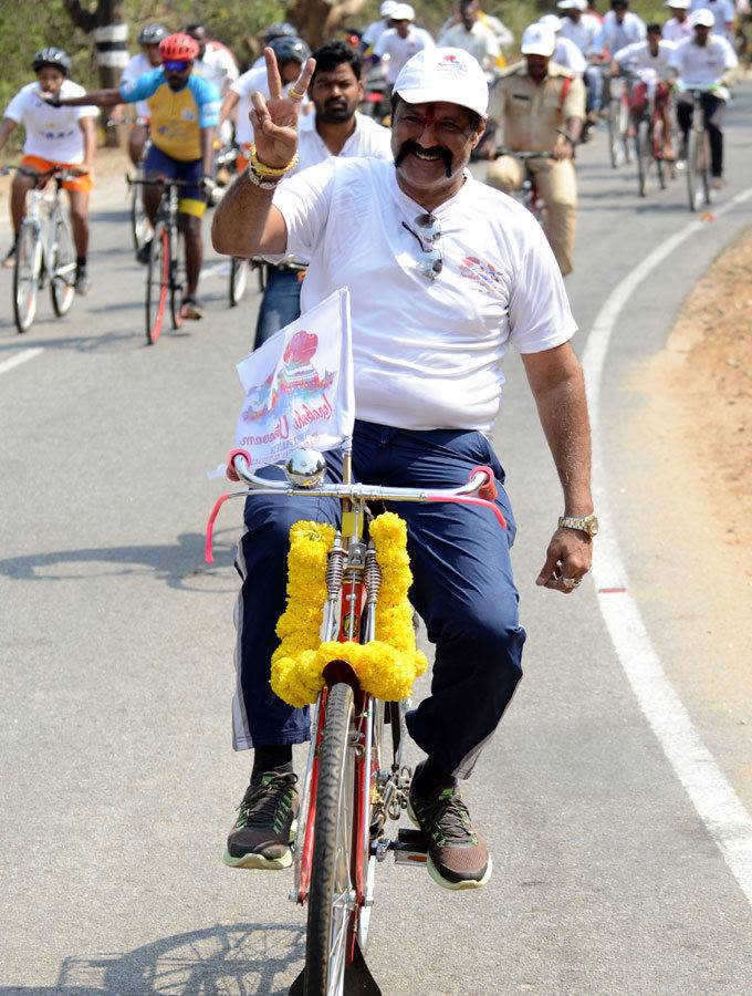 Balakrishna Participates In Cycle Rally Photos.
