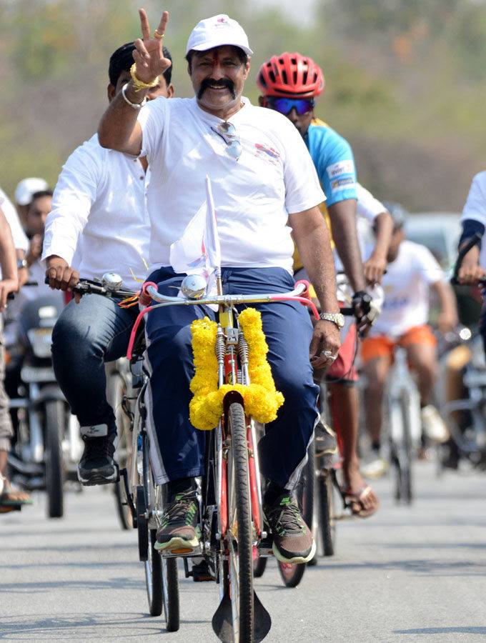 Balakrishna Participates In Cycle Rally Photos.