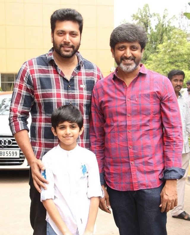 Jayam Ravi Son Aarav Birthday Celebration at Tik Tik Tik Success Meet Photos.