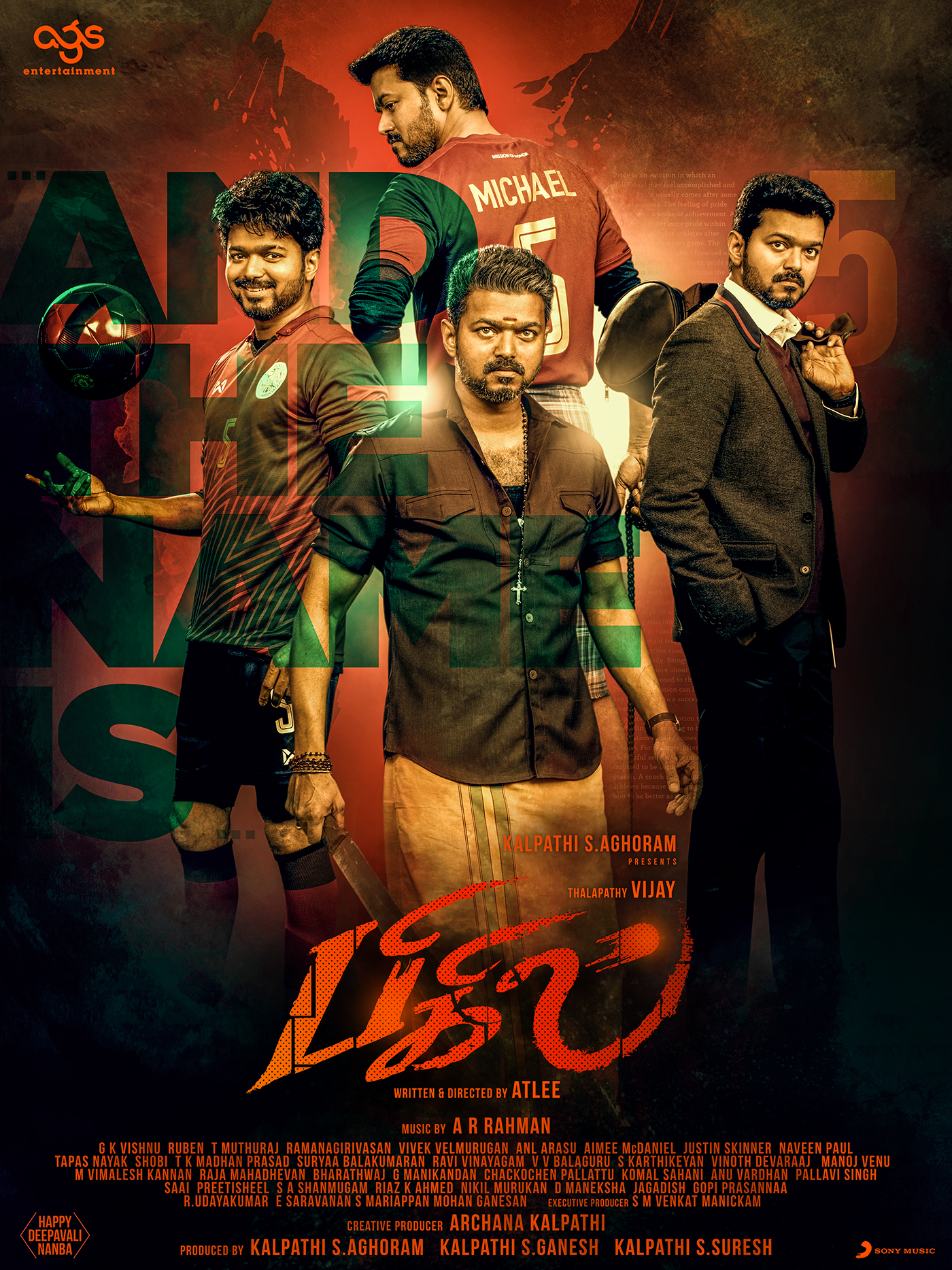 Thalapathy Vijay's BIGIL Posters.
