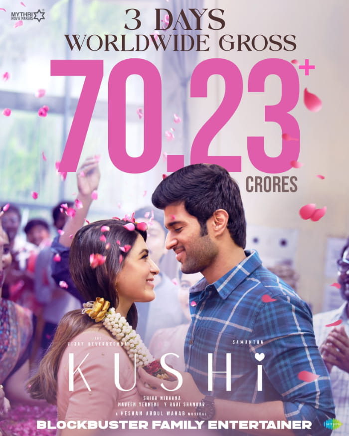 Kushi Crosses Rs 70 Crores at the Box Office