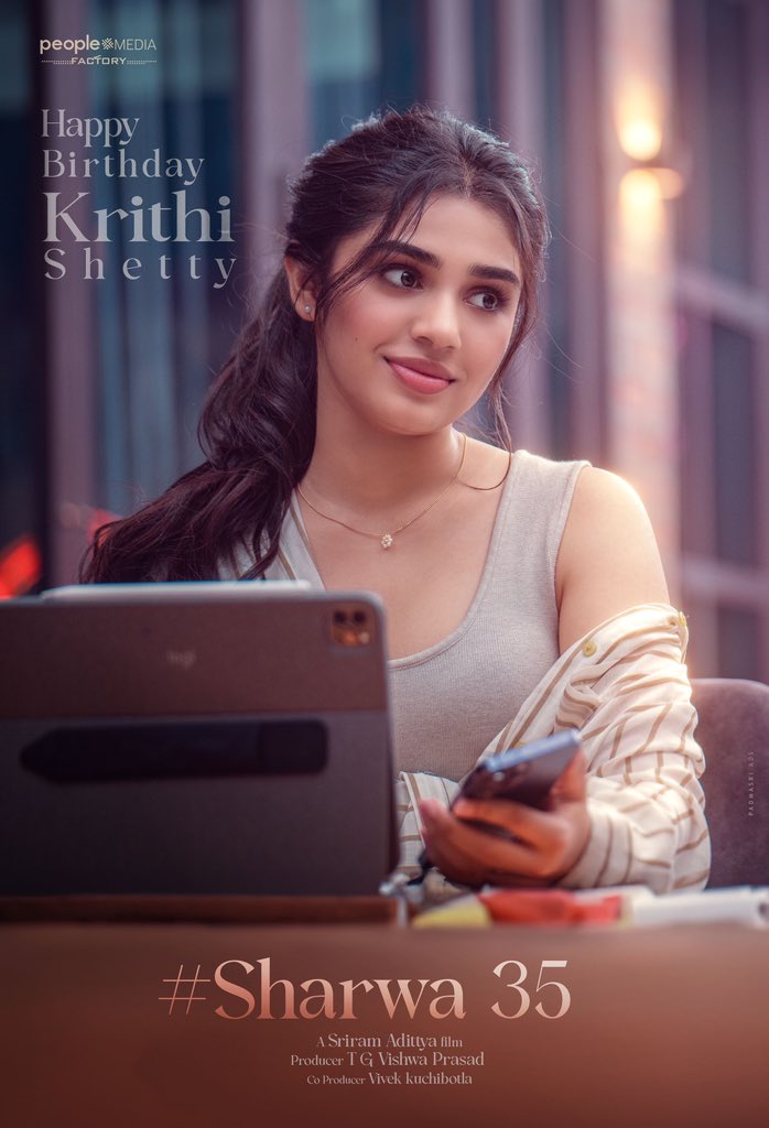 Krithi Shetty looks stunning in first look poster from Sharwa 35!